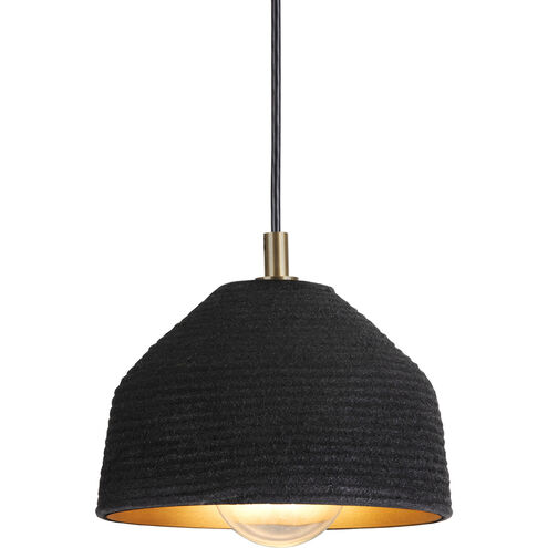 Lucian 1 Light Black Pendant Ceiling Light, Small